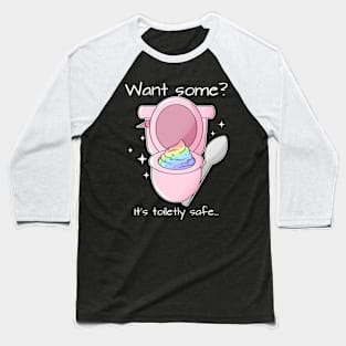 Cute Kawaii Ice Cream Rainbow Funny Toilet Cone Cartoon Baseball T-Shirt